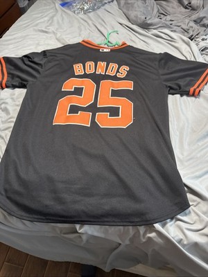 応援グッズ Barry Bonds San Francisco Giants jersey XL Barry Bonds San Francisco Giants MLB Black Orange Jersey Nike