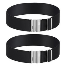 Exclaith 2Pcs Plus Size Thigh Garter Belt, High Elastic One Size, Black