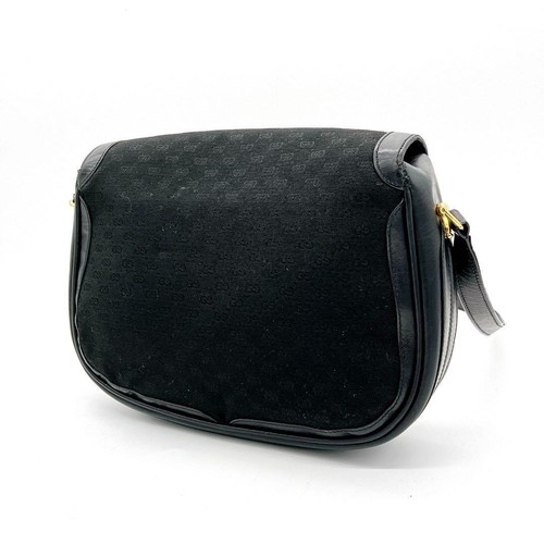 GUCCI Horsebit Micro GG Schultertasche Crossbody Canvas Leder Schwarz Gebraucht - Bild 7 von 11