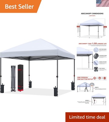 Portable Outdoor Canopy Tent 10x10 - Quick Setup with Sandbags and UV Protection