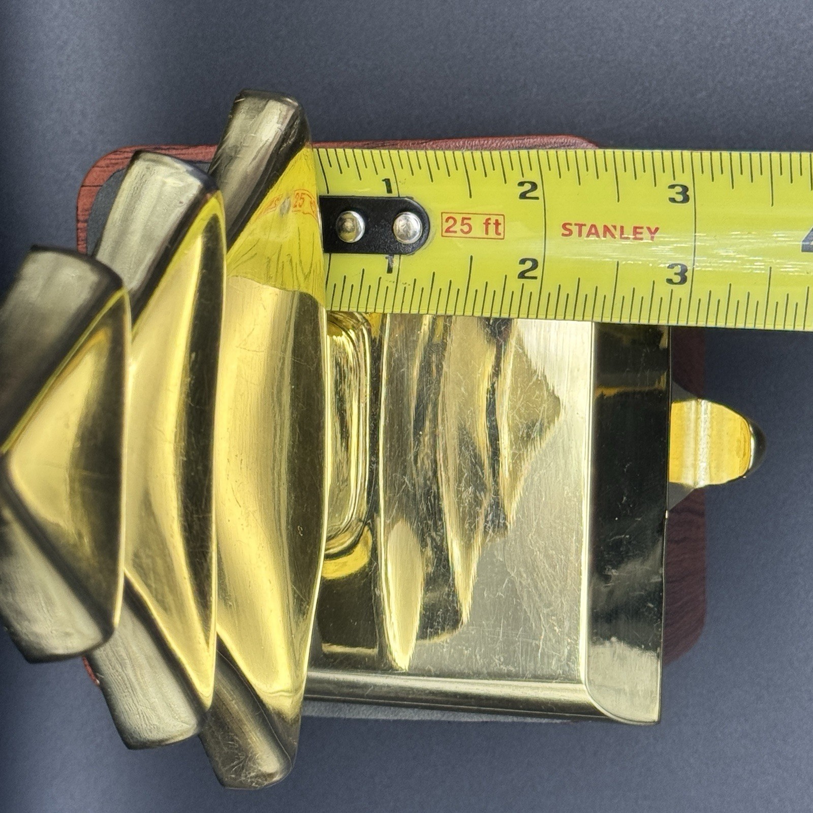 Christmas Tree Stocking Hanger Holder Heavy Gold Shelf Fireplace Mantle Shelf