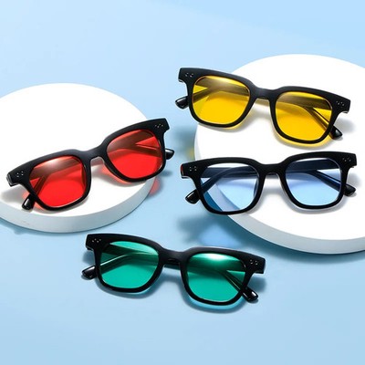 Rectangular Frame Sunglasses UV400 Lenses Casual Outdoor Unisex Wear Glasses