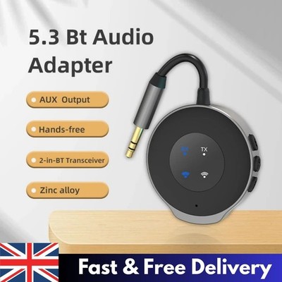Bluetooth 5.3 Audio Transmitter Empfänger 3,5MM AUX HiFi Musik Wireless Adapter