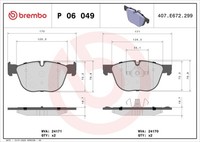 Brembo P 06 049 Bremsbelagsatz, Scheibenbremse For BMW
