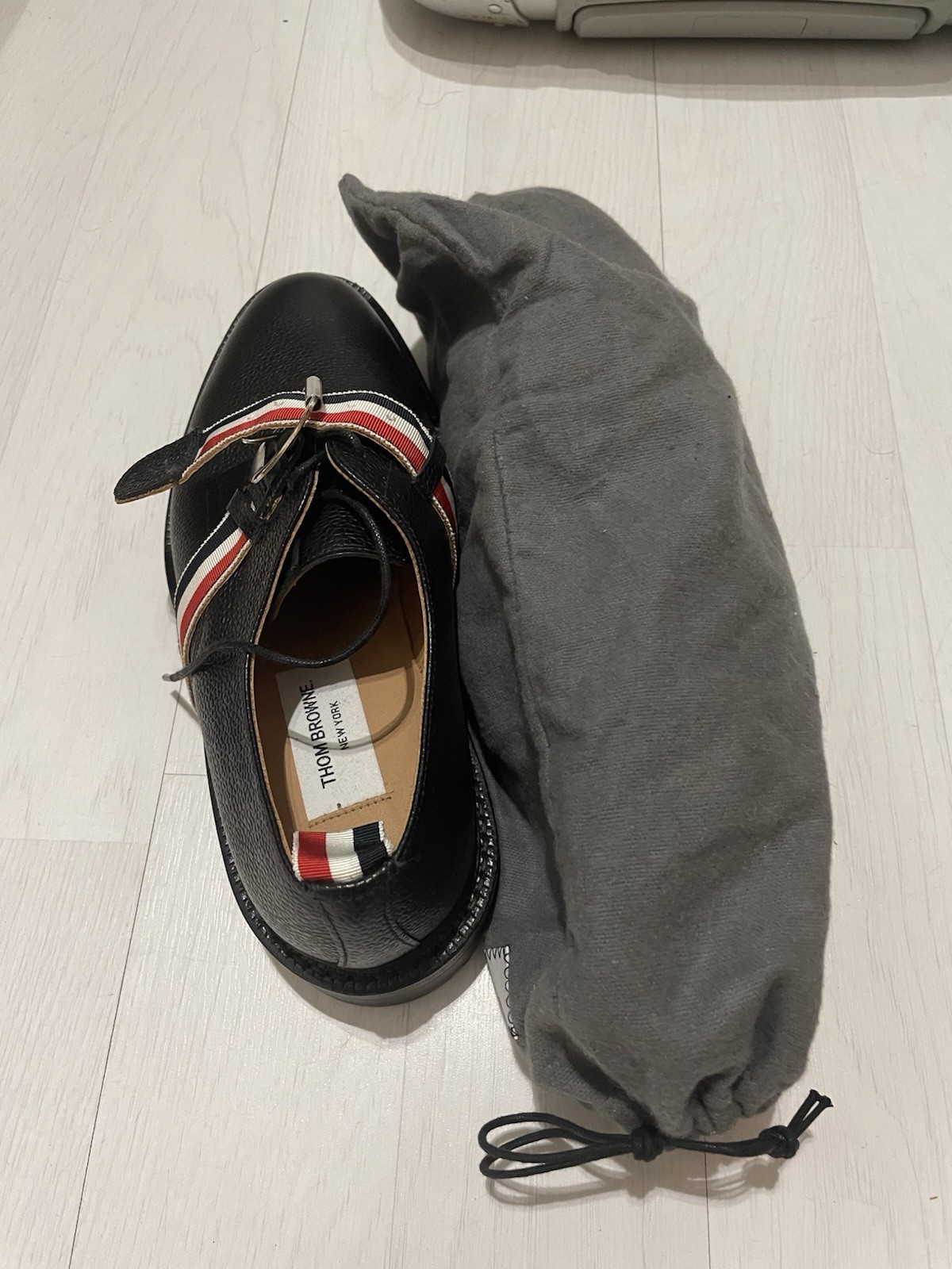 Thom Browne Men's Classic Strap Derby Shoe Black Size UK6
