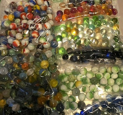 Vintage Glass Marbles | Lot of 15 | Mixed Colors| Swirl | Shooter | Random Pick