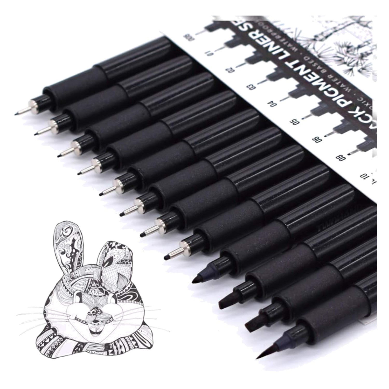 Drawing Art Pens Micro Fineliner Fine Tip Manga Markers for Artist Sketching