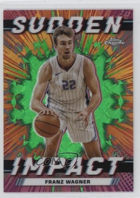 2023-24 Topps Chrome Sudden Impact Green Topps Refractor Franz Wagner #SI-24