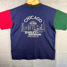Vintage Harley Davidson T-Shirt Mens XL Single Stitch Colorblock Made In USA