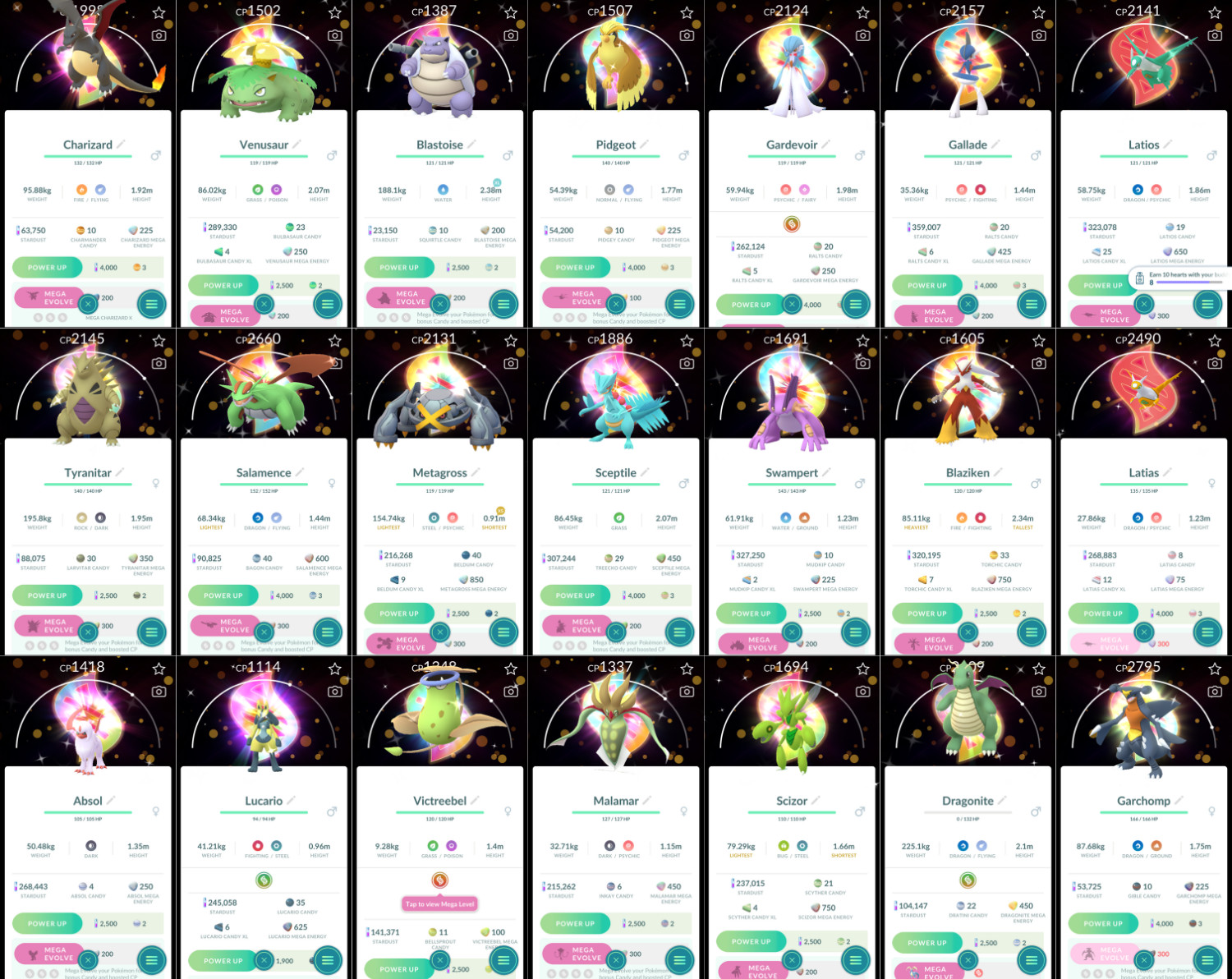 Shiny Mega Pokémon With Mega Background | PTC Go