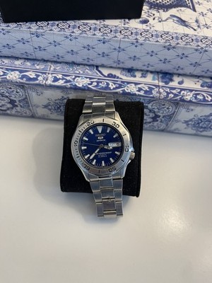 Seiko 5 Sports 7S36-00L0 SNZC69K1 Day Date Automatic Watch case 39.5mm blue uk