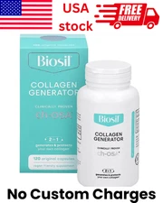 BioSil Advanced Collagen Generator, 120 Vegetarian Capsules - Skin, Hair & Nails