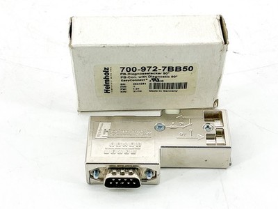 New Helmholz 700-972-7BB50 PROFIBUS Connector with Diagnostic 90°