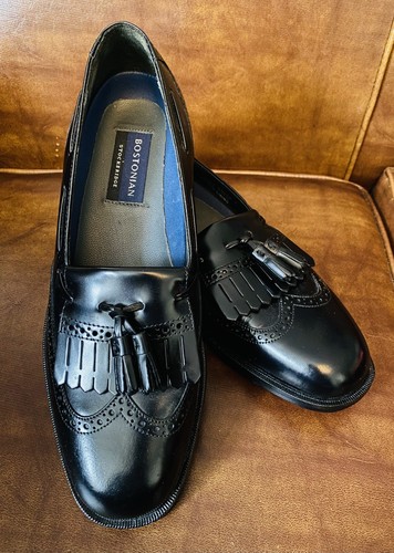 Chaussures Bostonian Pour Homme - Mocassins à Glands Noir Cuir - Taille US 9.5 M - Occasion Très Bon état
