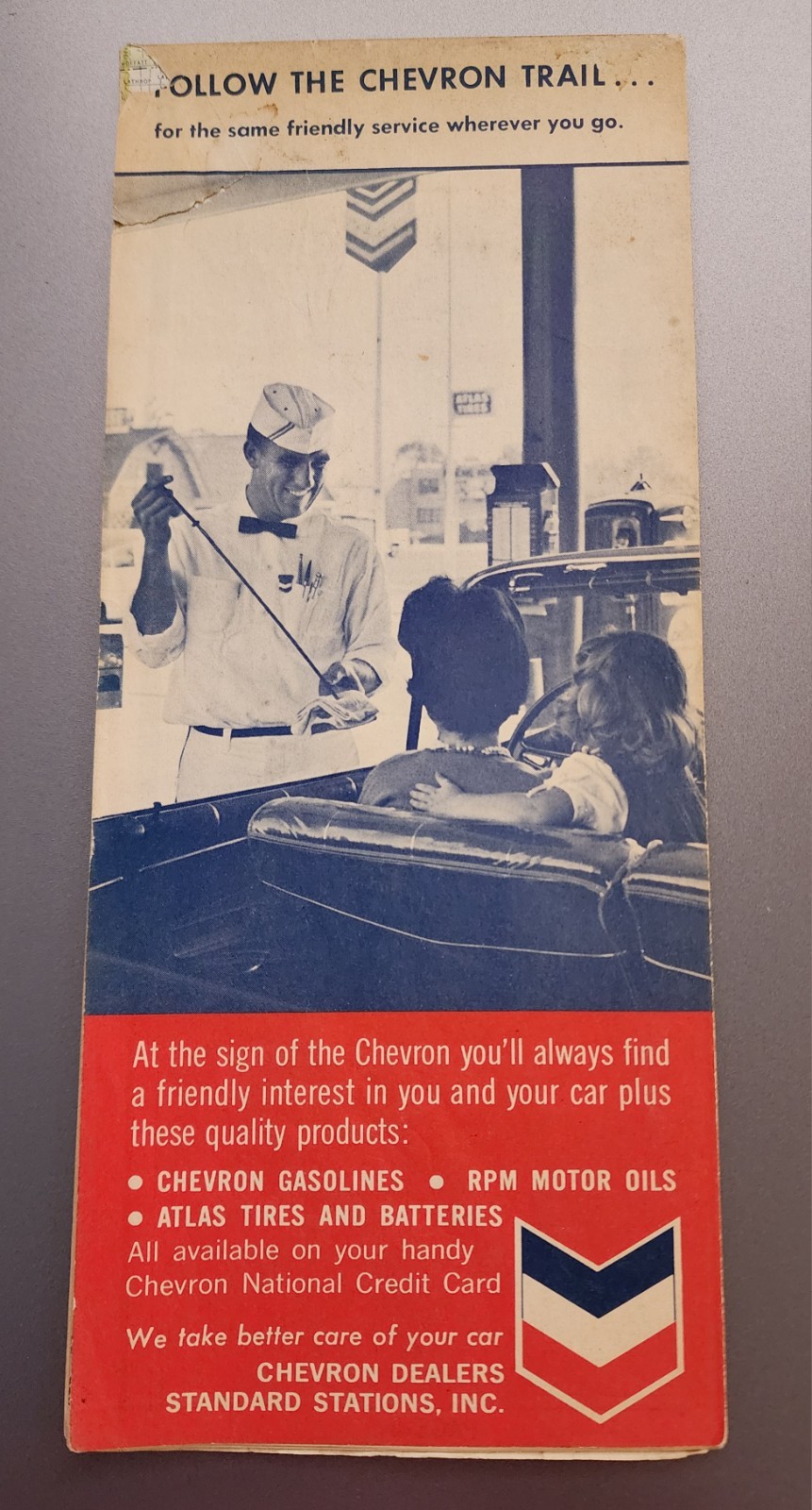 1964 CHEVRON OIL TRAVEL ROAD MAP - LOS ANGELES, CALIFORNIA(GRIFFITH OBSERVATORY)