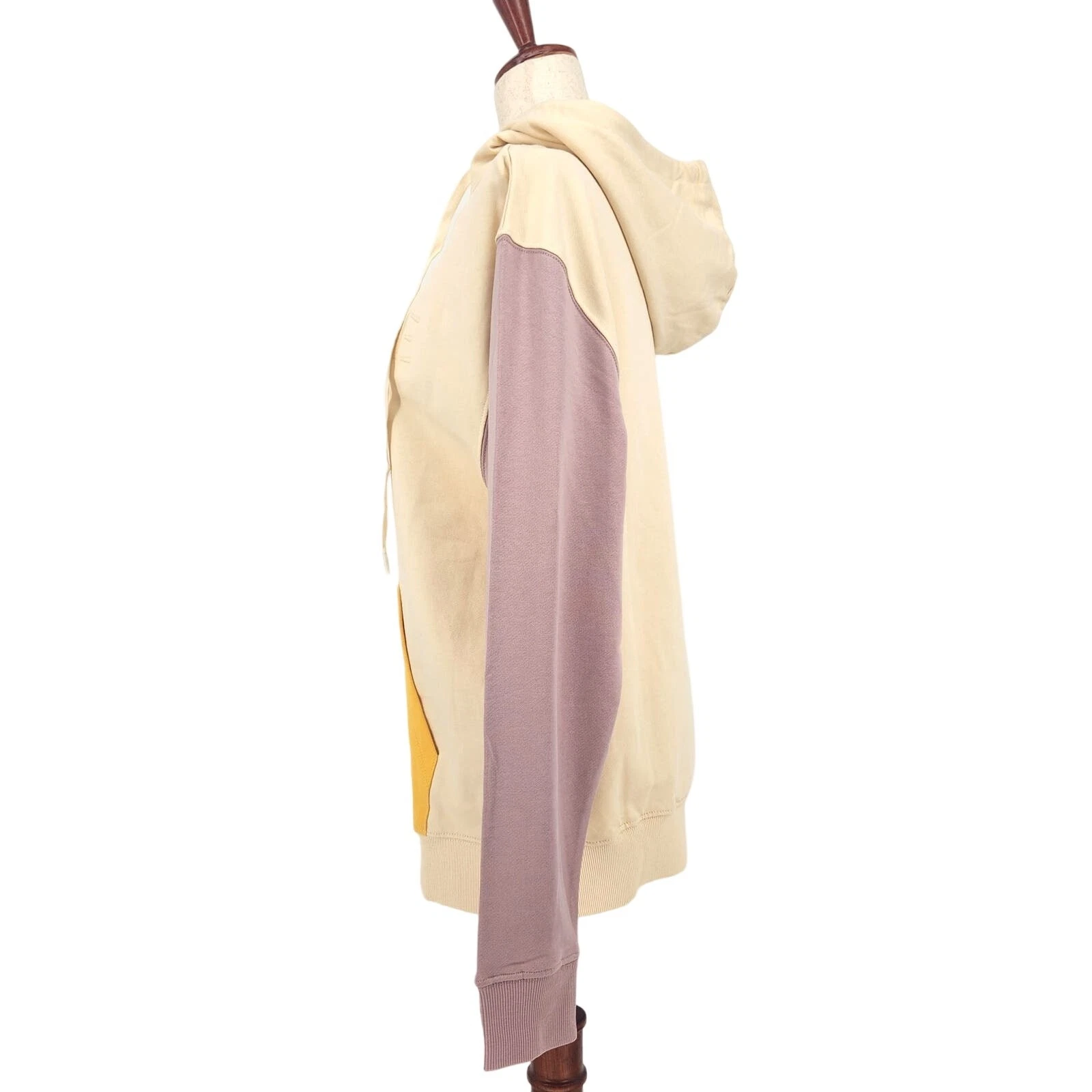 OFF WHITE Felpa con cappuccio GOODEE x Kotn donna avorio colorblock relaxed oversize canguro taglia S