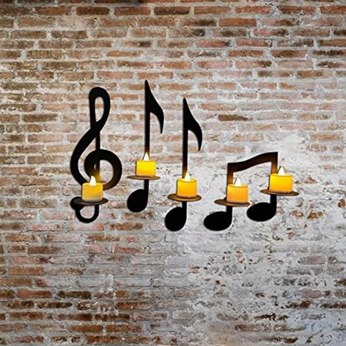 Music Note Wall Sconce Metal Wall Sconce Candle Holder Wall Mount Tea Light9771 - Picture 6 of 8