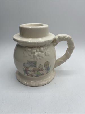 1997  Vintage Precious Moments We Gather Together .. Tapered Candle Holder