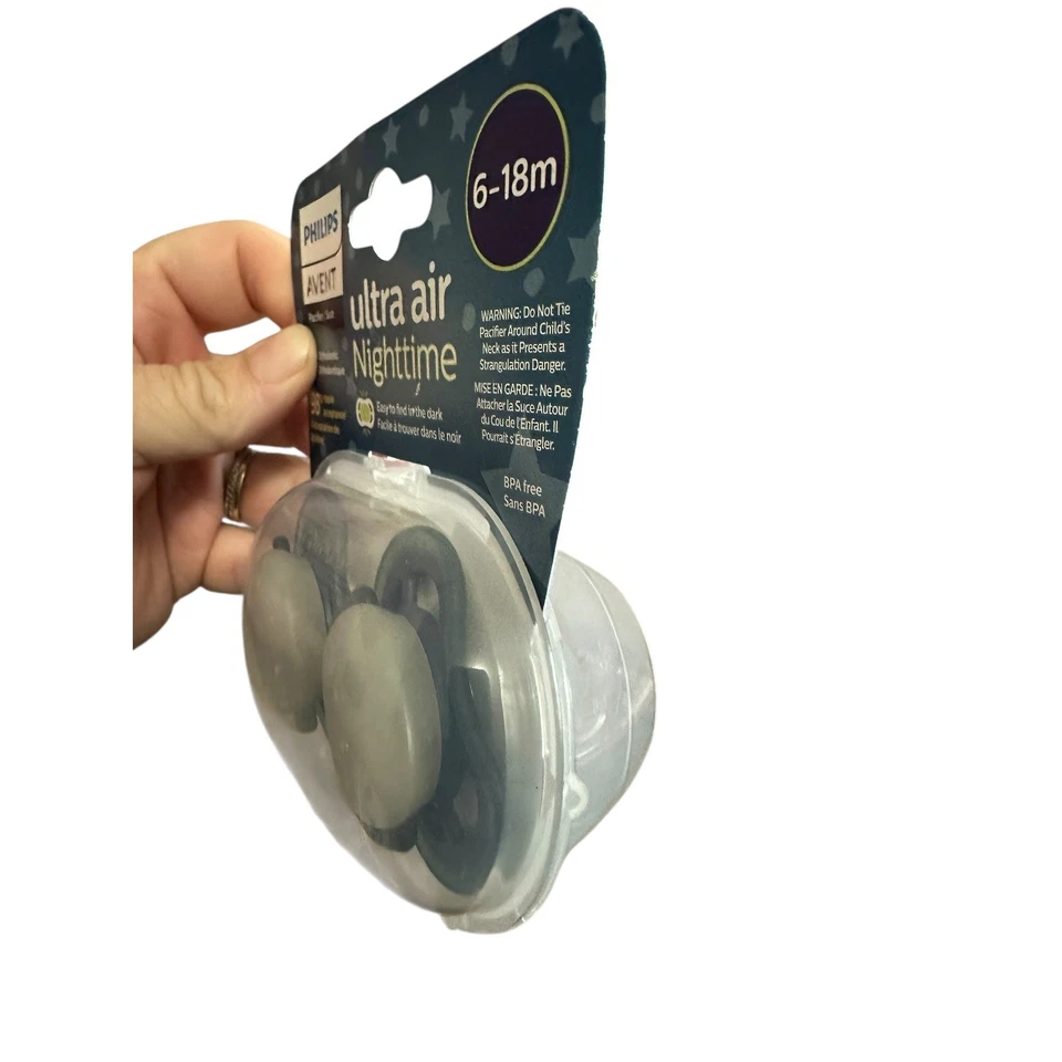 Philips AVENT Ultra Air chupetes nocturnos ortodoncia paquete de 2 6-18 m que brillan en la oscuridad Foto 2 de 4