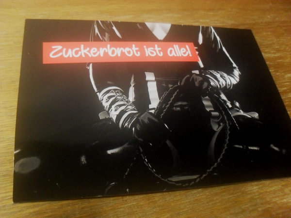 "Postkarte \"Zuckerbrot Ist Alle!\" + Dekoration /SprüChe Satire Humor/ Lebensweise"-image