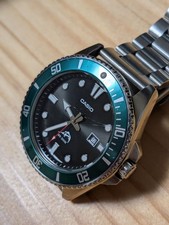 CASIO Diver's Watch Green Bezel