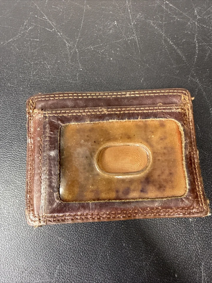 Vintage Timberland Genuine Leather Brown 5 Pocket Card Wallet 4" X 3" - Image 4 of 4