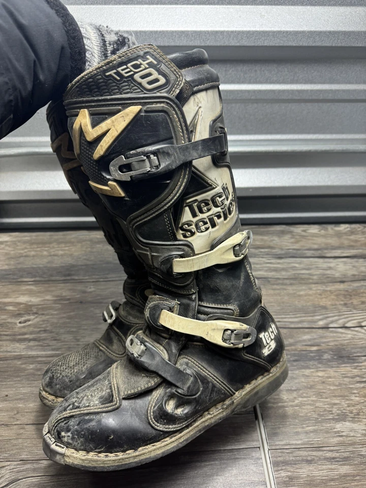 Botas de Motocross Alpinestar Tech Serie 8 Blanco/Negro Hombre US 8 EU 42 Foto 3 de 4