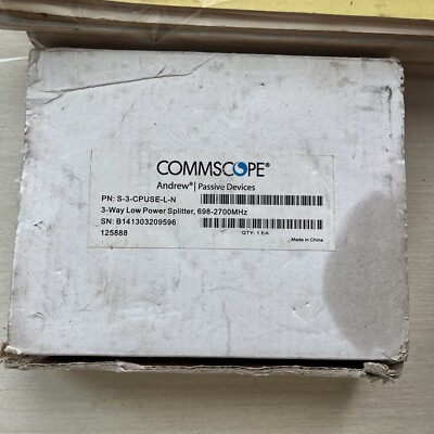 Andrew Commscope S-2-CPUSE-L-Ni Two-Way Low Power Splitter 698 2700 MHz NEW