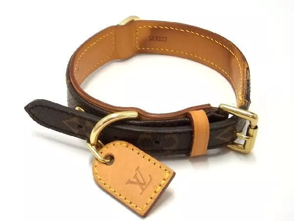 designer lv dog collar