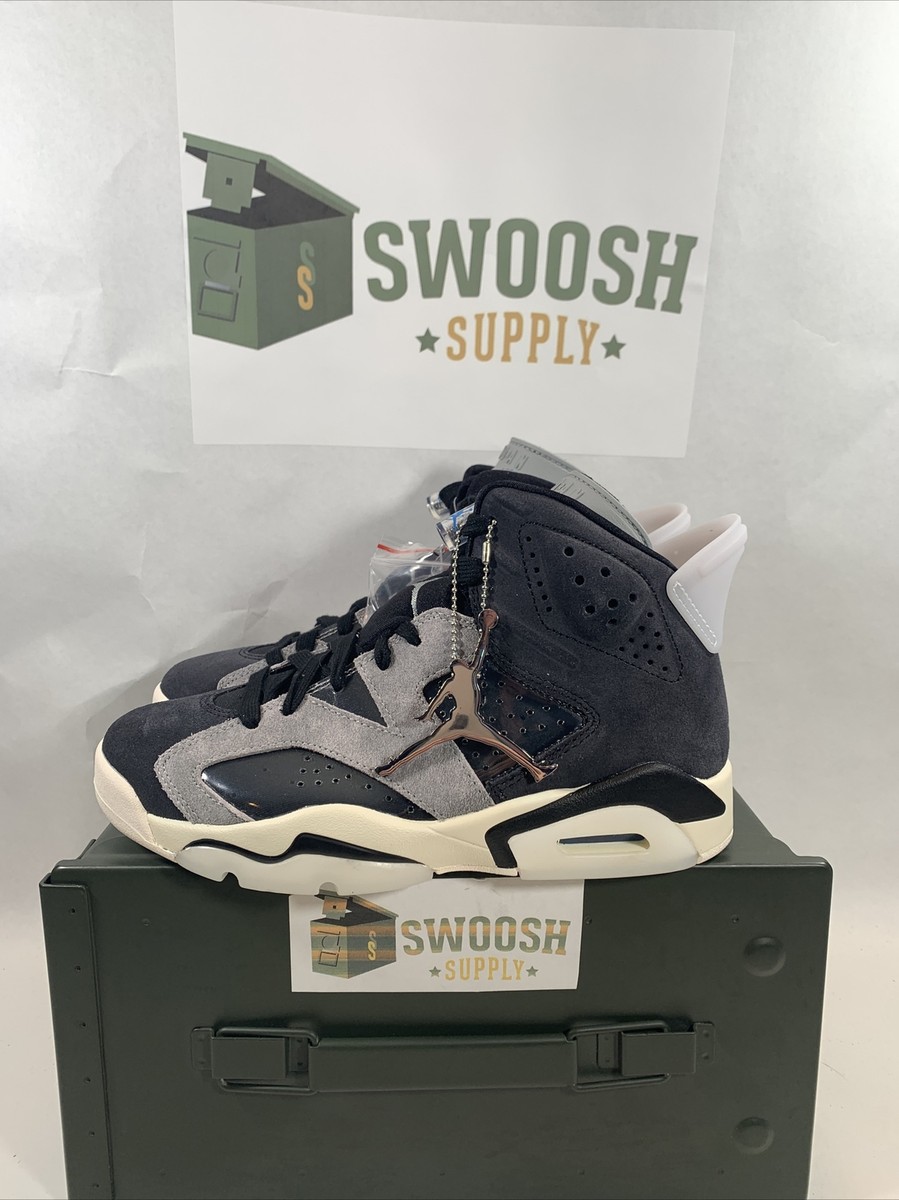 Air Jordan 6 シルバー 箱付き Nike Air Jordan 6 Retro VI Tech Chrome Black Grey Sail Women