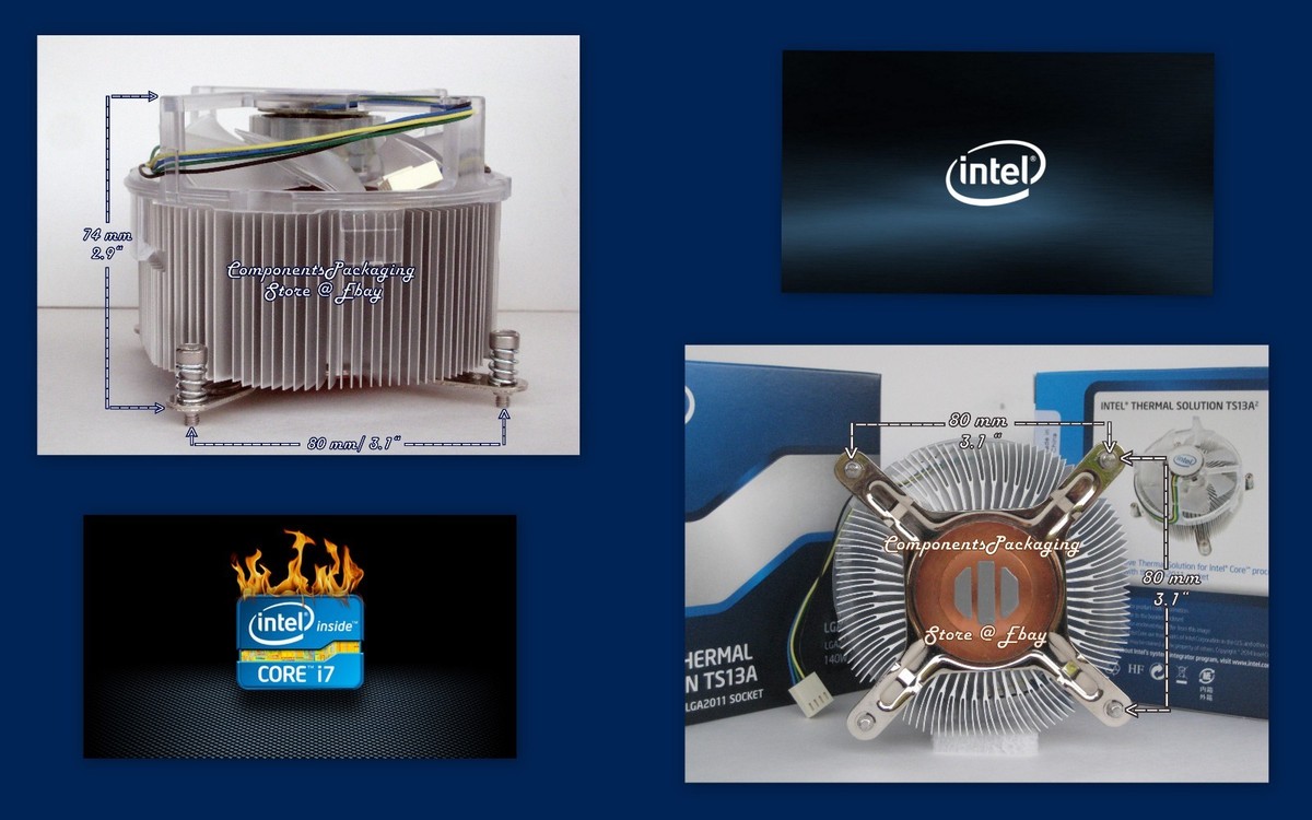 Intel Core i7 5820K i7-5930K Cooler Heatsink with Fan Original