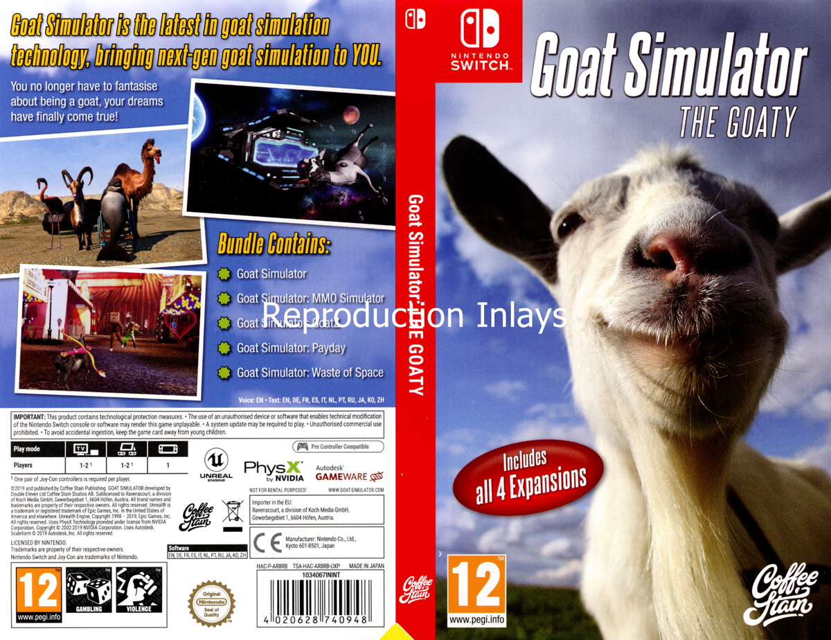 JeGeekJePlay: [Switch] Goat Simulator The GOATY est disponible sur
