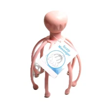 Scalp Head Massager Headache Relief Steel Balls Stress Relaxation Scratcher Pink