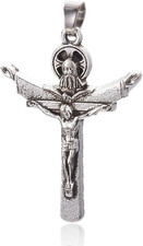10Pcs Tibetan Style Alloy Crucifix Cross Pendants Religious Cross Charms with Pi