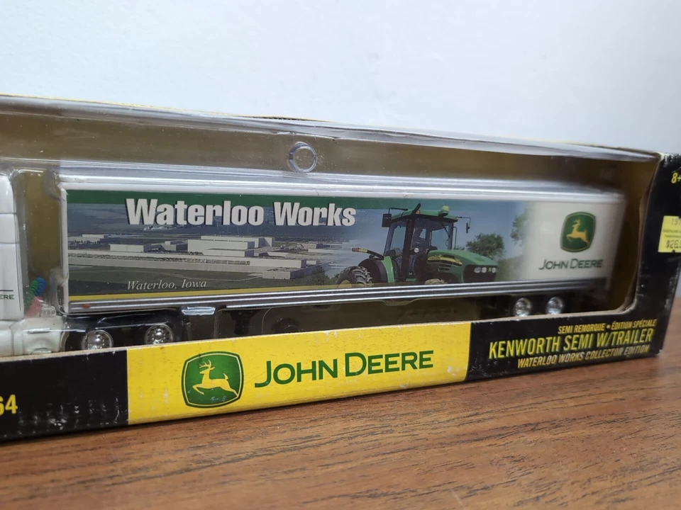 1/64 Ertl John Deere Waterloo Works Semi With Trailer Kenworth  - Image 3 of 4