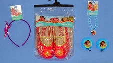 NEW DISNEY Elena of Avalor Costume SLIPPER-SHOES-HEADBAND-BRACELET-CASTANETS-LOT