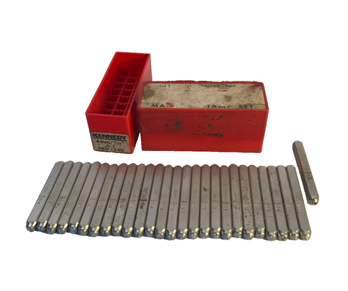 KENNEDY 4mm / 5/32" A-Z LETTER PUNCH SET