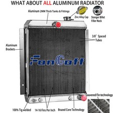 Aluminum 4 Row Radiator For 1947-1954 Chevy Pickup Truck 3100 3600 3800 Suburban Aluminum 4 Row Radiator For 1947-1954 Chevy Pickup Truck 3100 3600 3800 Suburban