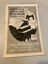 James McCutcheon & Co The Linen Store Fifth Avenue NY Catalog