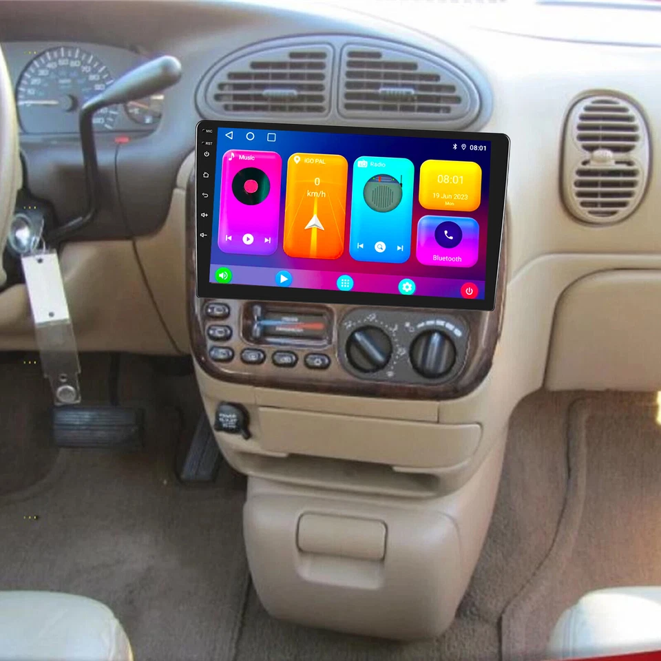 For 1990-2000 Chrysler Town & Country 9'' Carplay Car Radio Stereo GPS NAV FM - Image 2 of 4