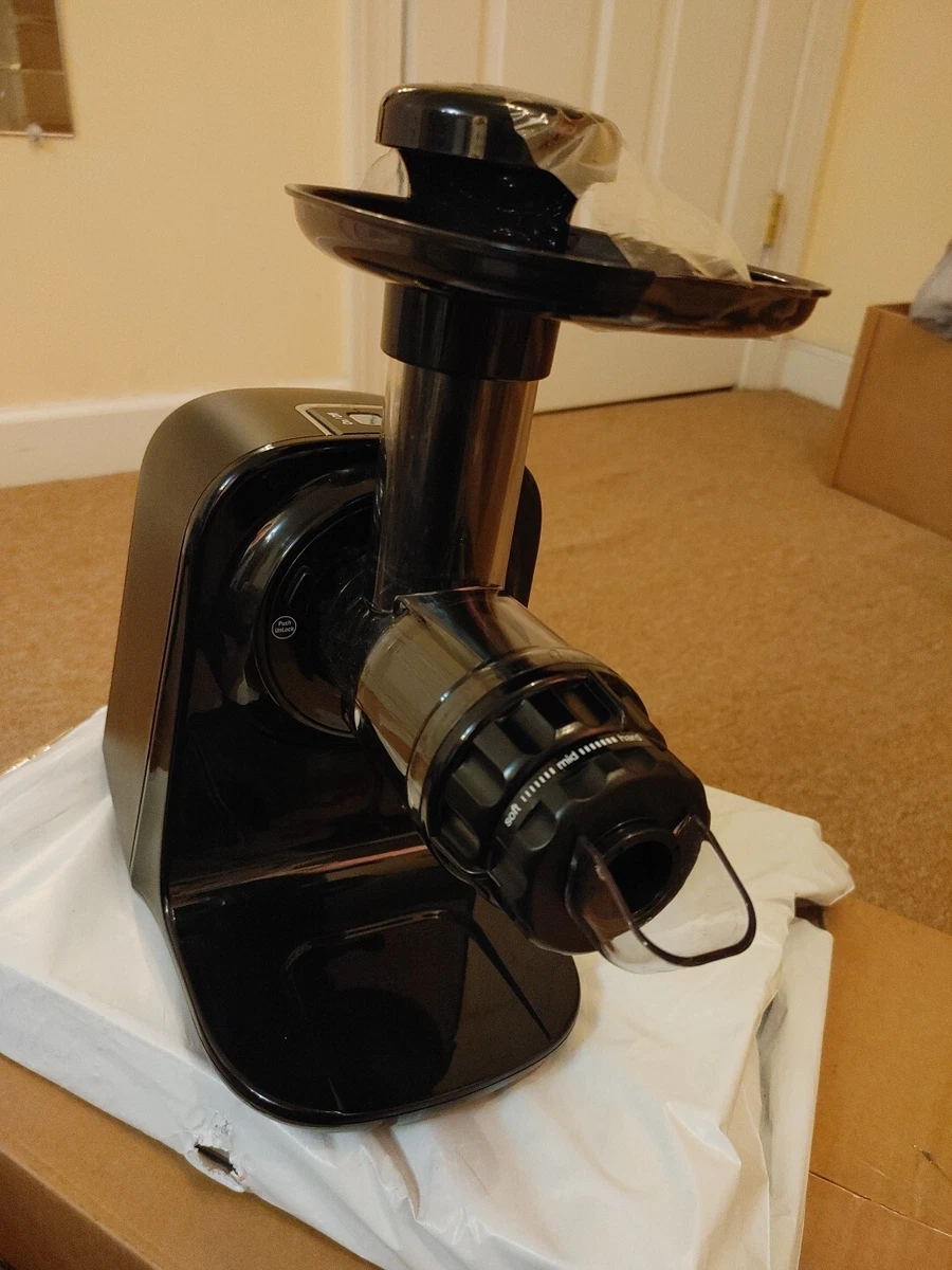 Cold Press Juicer for Vegetable and Fruit NXOne Black Machine Only No Cups