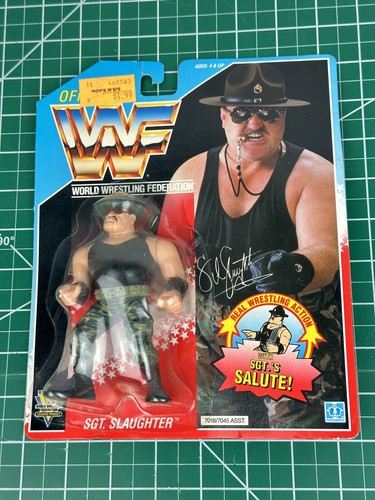 WWF SGT SLAUGHTER HASBRO BLUE CARD SERIES 3...