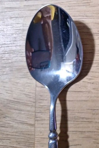 Oneida Easton Glossy Stainless Oval Soup Spoons - Set Lot Of 2 - Picture 4 of 15