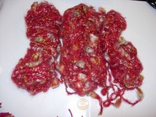 TAN GOLD ROSE MAUVE CRAFTS TASSEL WEAVING DESIGNER YARN KNITTING FIBER ARTS 45G