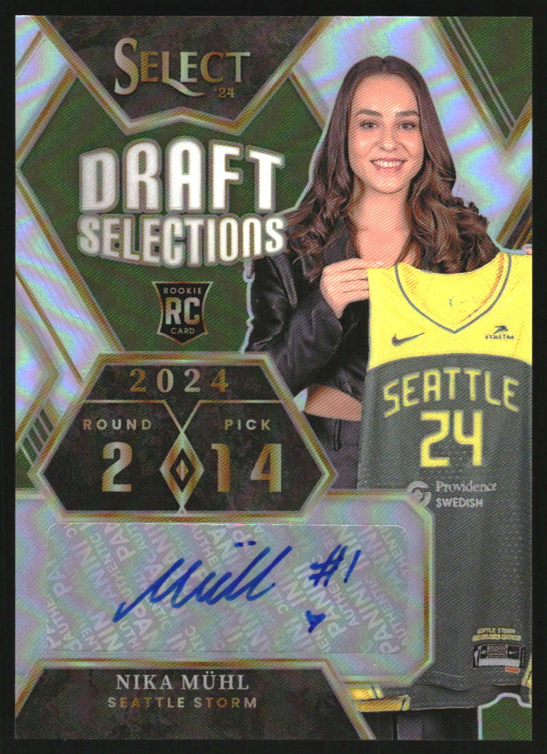 2024 Select WNBA Draft Selections Signatures Nika Muhl RC Autograph Auto