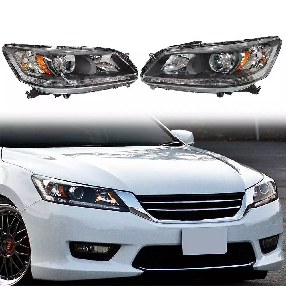 For 2013 2014 2015 Honda Accord Sedan Headlights Halogen Headlamps