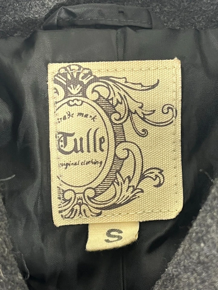 Chaqueta Chaquetón Tul Anthropologie Mezcla Lana Mujer S Gris Abotonada Otoño Invierno Foto 2 de 4