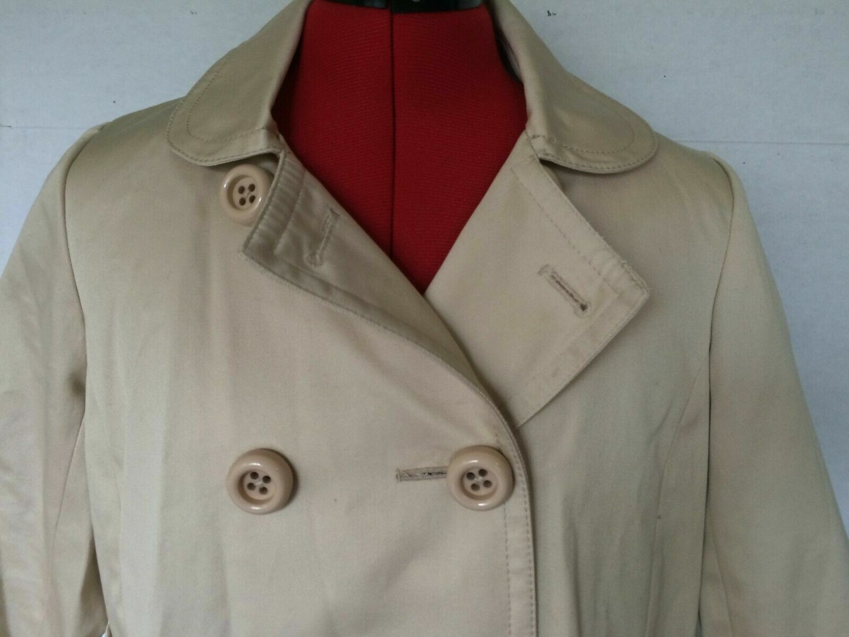 J.Crew British Millerain Peacoat WOMENS SIZE 4 TAN LINED EUC J.Crew British Millerain Peacoat WOMENS SIZE 4 TAN LINED EUC