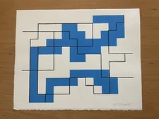 Richard Tobias Geometric Screenprint, Signed Edition 1980 Mid Century 8/8