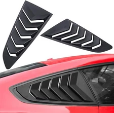 for Ford Mustang Side Quarter Window Louvers Rear Sun Shade Cover Vent 2015-2023